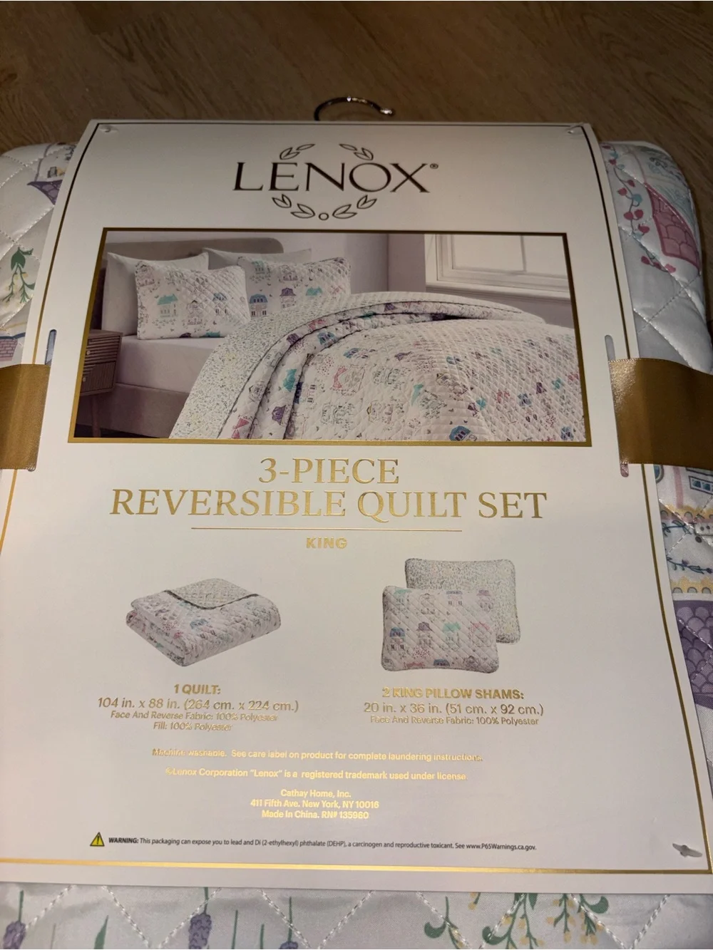 Lenox Spice Village 3 Piece King Quilt Set